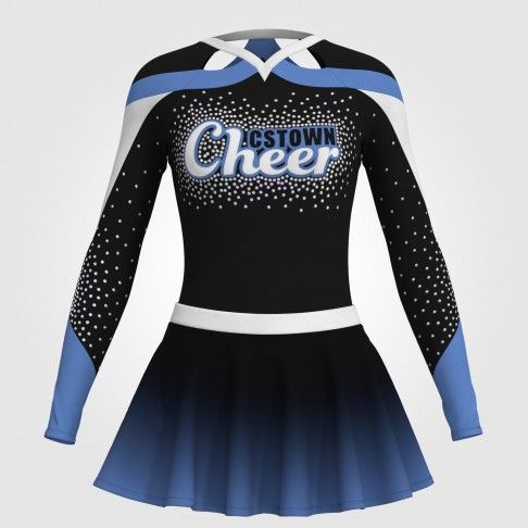 one piece cheer clothes blue 0