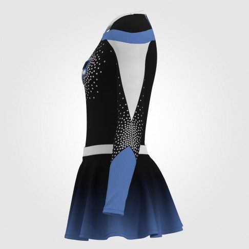 one piece cheer clothes blue 2