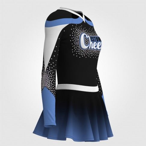 one piece cheer clothes blue 3