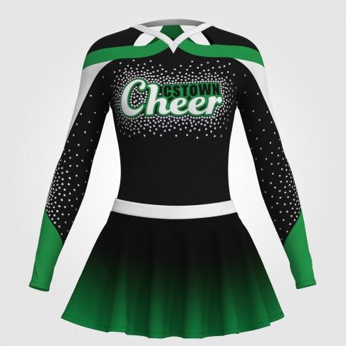 one piece cheer clothes green 0