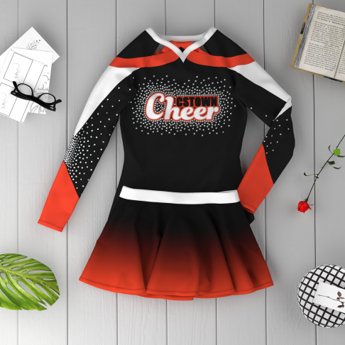 one piece cheer clothes red 6