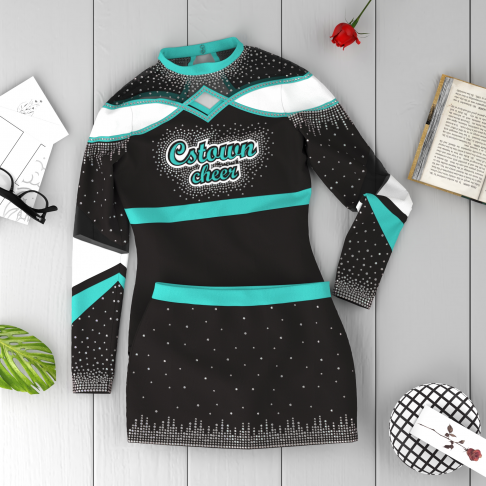 all star red cheer uniform green 6