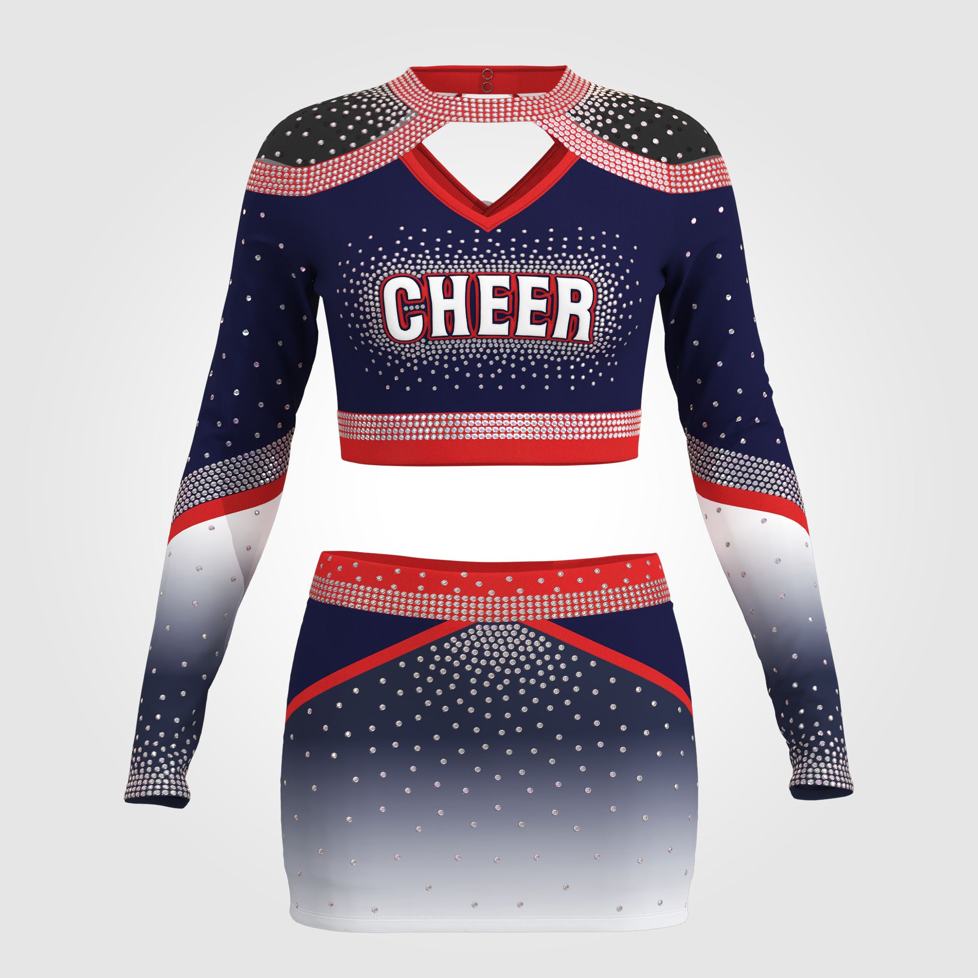 cheap blue diy cheer uniforms