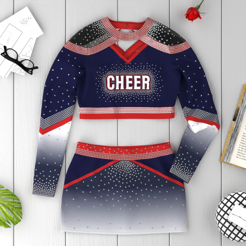 cheap blue diy cheer uniforms blue 6