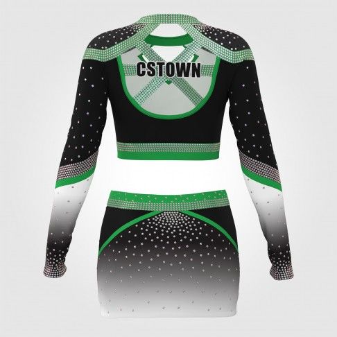 cheap blue diy cheer uniforms green 1