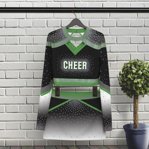 cheap blue diy cheer uniforms green 5