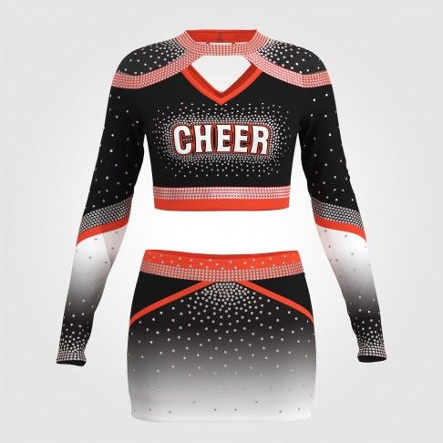 cheap blue diy cheer uniforms orange 0