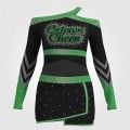 green and black cheap youth cheer uniforms template green