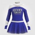 wholesale black and red cheer uniforms blue