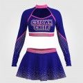 purple dance team cheer uniforms blue