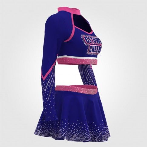 purple dance team cheer uniforms blue 3