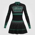 black team leader cheer sets green