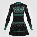 black team leader cheer sets green