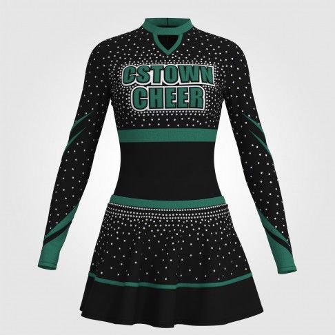 black team leader cheer sets green 0