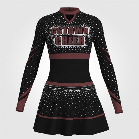 black team leader cheer sets red 0