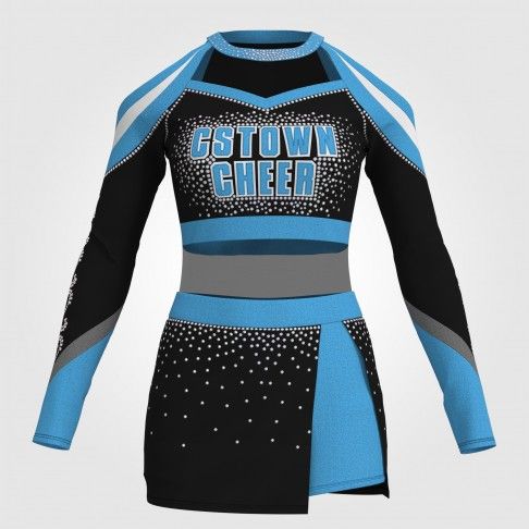black and yellow cute cheer uniforms blue 0