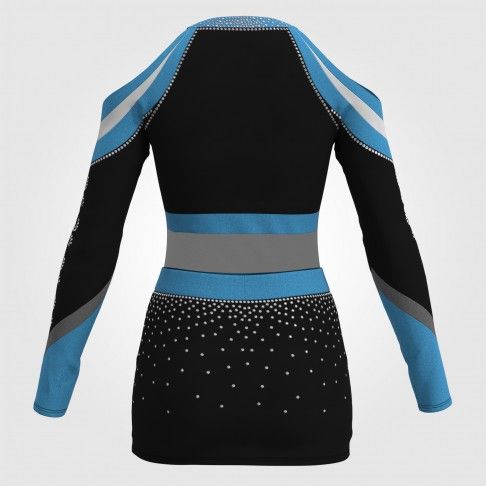 black and yellow cute cheer uniforms blue 1