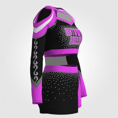 black and yellow cute cheer uniforms pink 3