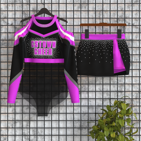black and yellow cute cheer uniforms pink 5