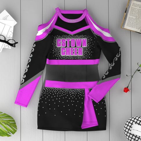 black and yellow cute cheer uniforms pink 6