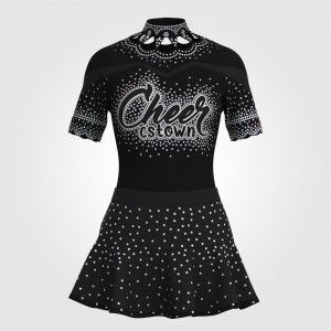 short sleeve black cheer outfit