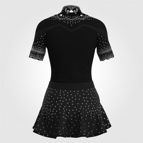 short sleeve black cheer outfit black 1