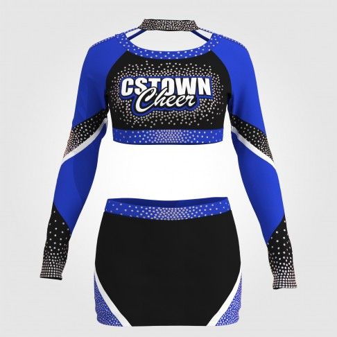 design all star cheap purple cheerleading uniform blue 0