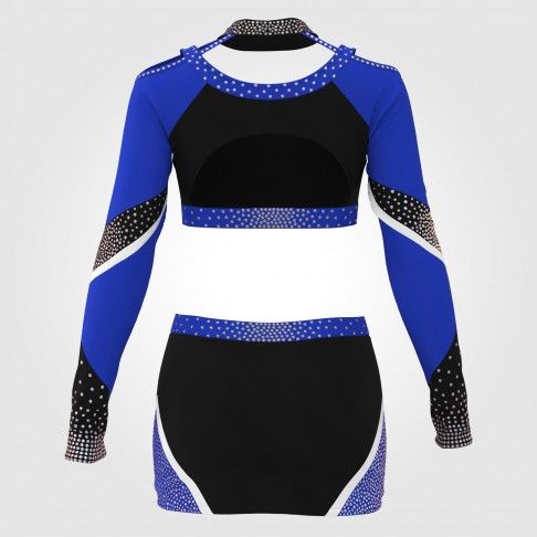 design all star cheap purple cheerleading uniform blue 1