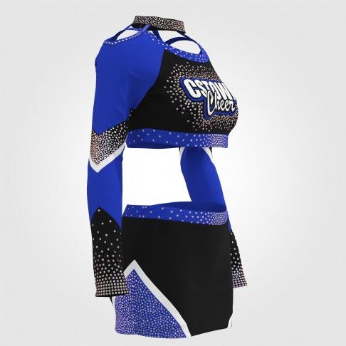design all star cheap purple cheerleading uniform blue 3