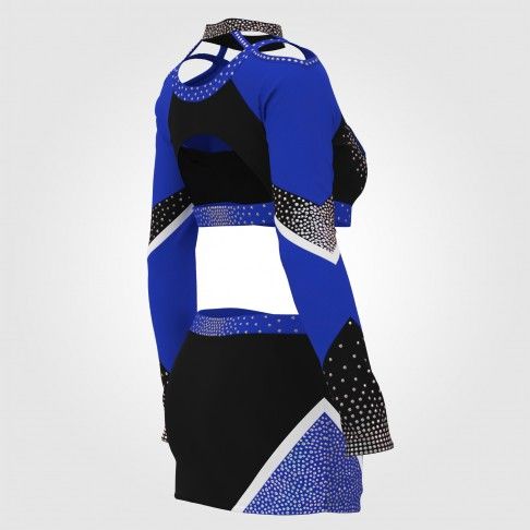 design all star cheap purple cheerleading uniform blue 4