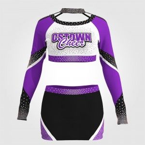 design all star cheap purple cheerleading uniform