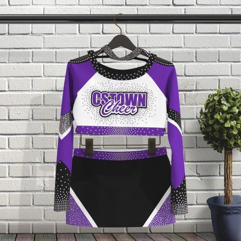 design all star cheap purple cheerleading uniform purple 5