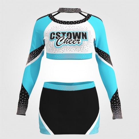 design all star cheap purple cheerleading uniform light blue 0