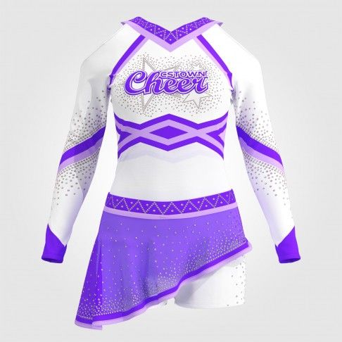 wholesale black and green modest cheer uniforms purple 0