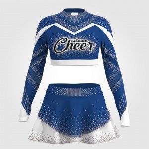 make your own cheerleader outfit blue and white supply store