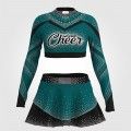 make your own cheerleader outfit blue and white supply store green