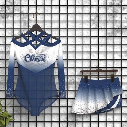 custom youth purple cheer shells blue 5