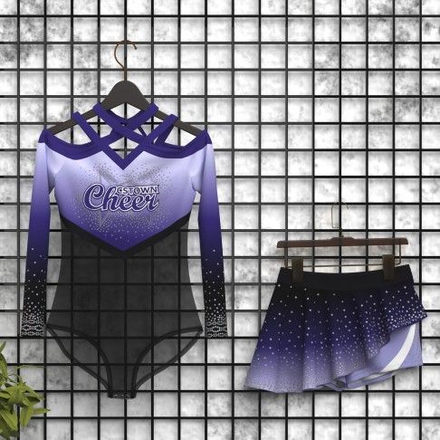 custom youth purple cheer shells purple 5