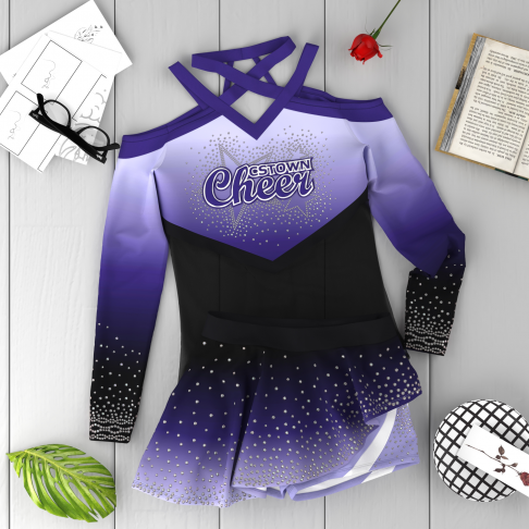 custom youth purple cheer shells purple 6