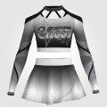 custo blue and white mcheer costume  black