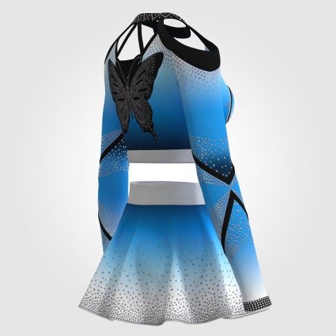 custo blue and white mcheer costume  blue 4