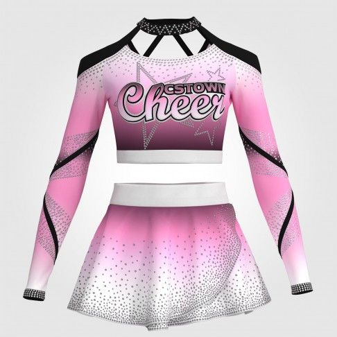 custo blue and white mcheer costume  pink 0