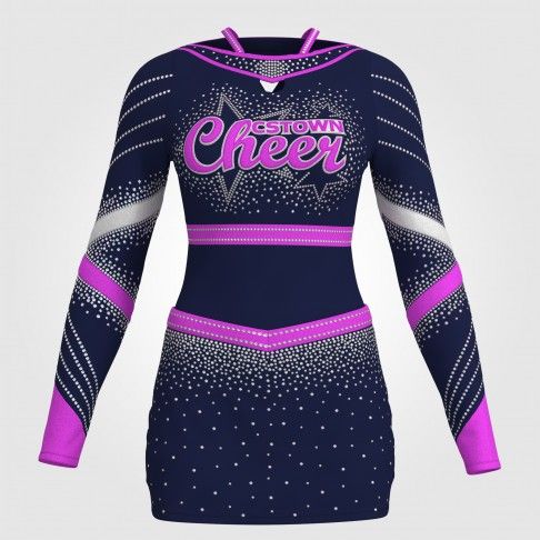 custom blue and gold cheerleading uniforms purple 0