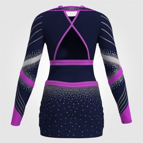 custom blue and gold cheerleading uniforms purple 1