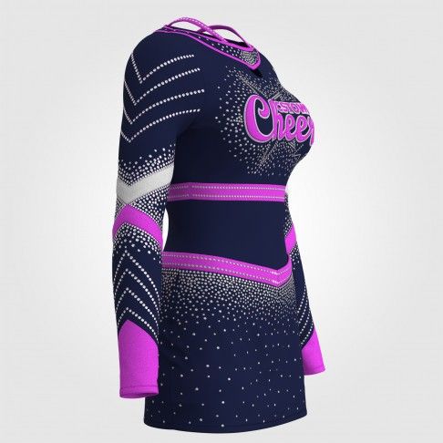 custom blue and gold cheerleading uniforms purple 3