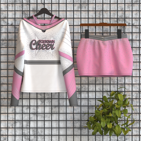 custom blue and gold cheerleading uniforms pink 5