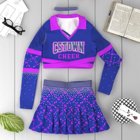 cheap green cheerleading clothes blue 6