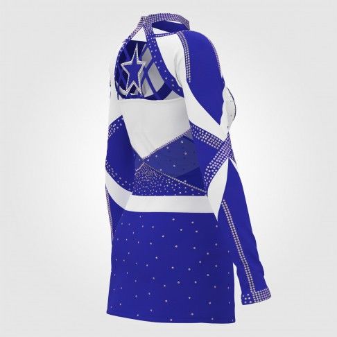 womens black long sleeve cheerleading uniform blue 4