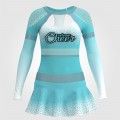 womens modest black cheerleader outfit green