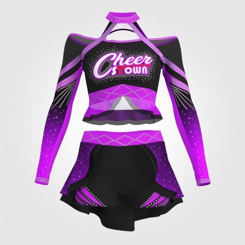 youth two piece purple cheerleader apparel black 0